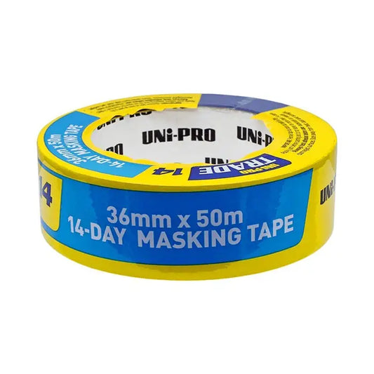 UNI-Pro 14-Day Masking Tape Blue 36mm x 50mt